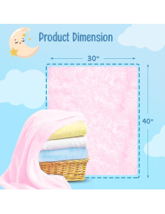 Manta de bebé Baby So... Suave 76x102 cm Rosa Hipoalergénica 2