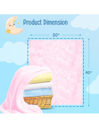 Manta de bebé Baby So... Suave 76x102 cm Rosa Hipoalergénica