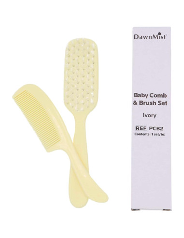 Juego de Peine y Cepillo para Bebés Dukal PCB2 Marfil