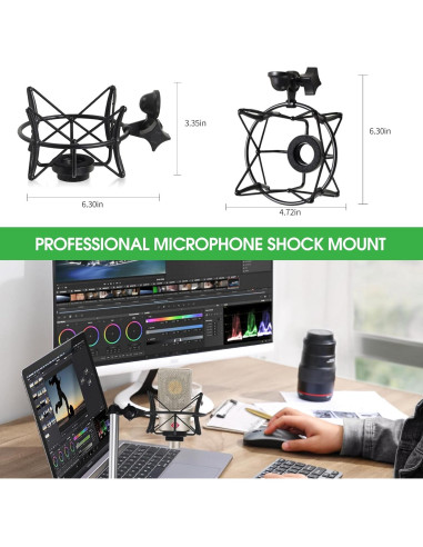 Soporte de choque ZibugZag para micrófonos Neumann TLM 103/102