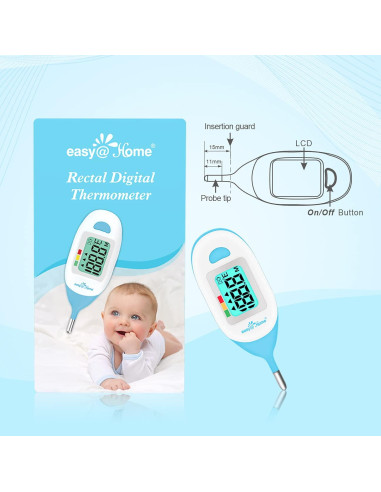 Termómetro Rectal Digital Easy@Home EMT-027 para Bebés