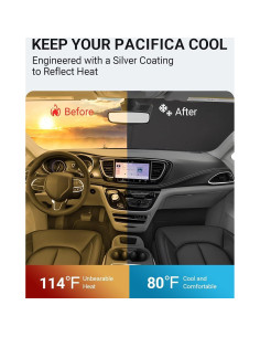 Parasol de Parabrisas Proadsy para Chrysler Pacifica 2017-2025 2