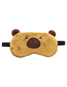 Máscara de Sueño HXINFU Capybara Ajustable Suave 20x10cm