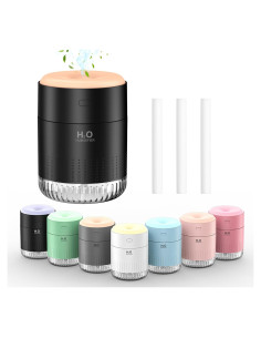 Humidificador Mini SZO USB Silencioso 370g 4 Modos Negro