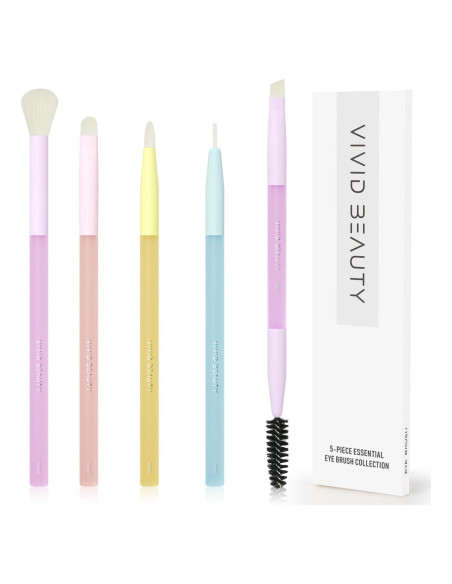 Juego de 5 Pinceles de Maquillaje para Ojos Vivid Beauty Juego de 5 Pinceles de Maquillaje para Ojos Vivid Beauty
