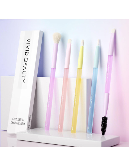 Juego de 5 Pinceles de Maquillaje para Ojos Vivid Beauty Juego de 5 Pinceles de Maquillaje para Ojos Vivid Beauty