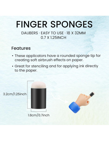 40 Aplicadores de Esponja con Estuche HAUSTGO - Pintura y Tinta