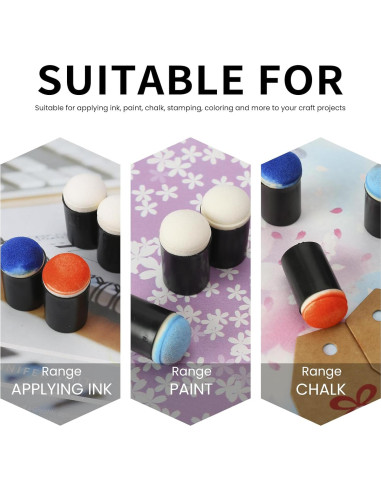 40 Aplicadores de Esponja con Estuche HAUSTGO - Pintura y Tinta