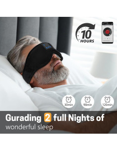 Máscara para dormir Bluetooth GNEGNI 3D Contour con auriculares 2