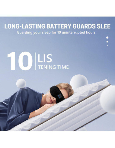 Máscara para dormir Bluetooth GNEGNI 3D Contour con auriculares