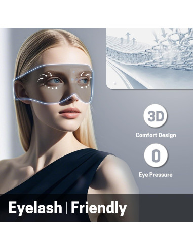 Máscara para dormir Bluetooth GNEGNI 3D Contour con auriculares