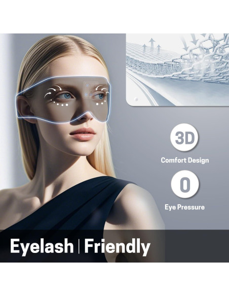 Máscara para dormir Bluetooth GNEGNI 3D Contour con auriculares