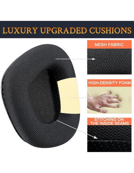 Almohadillas de Reemplazo SOULWIT para Corsair Void - Negro