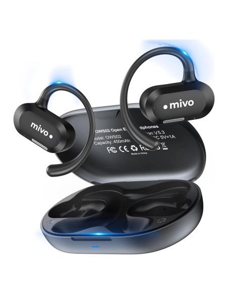Auriculares Inalámbricos Mivo de Oído Abierto - 30h Batería, IPX7