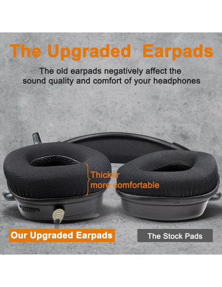 Almohadillas de Reemplazo SOULWIT para Corsair Void - Negro