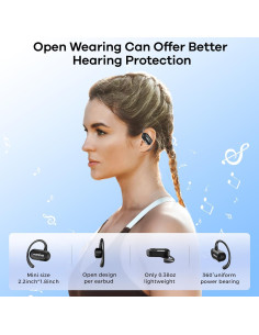 Auriculares Inalámbricos Mivo de Oído Abierto - 30h Batería, IPX7 2