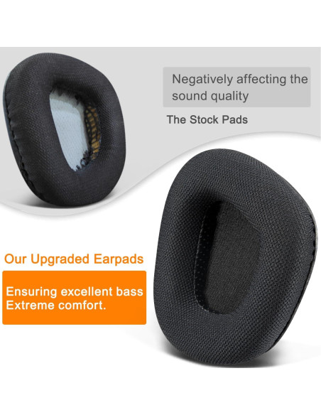 Almohadillas de Reemplazo SOULWIT para Corsair Void - Negro