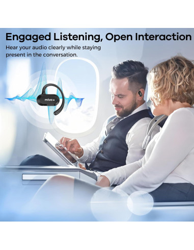 Auriculares Inalámbricos Mivo de Oído Abierto - 30h Batería, IPX7
