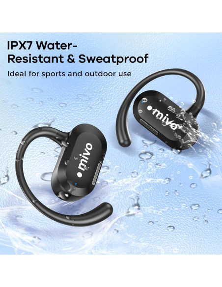 Auriculares Inalámbricos Mivo de Oído Abierto - 30h Batería, IPX7