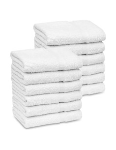Toallas de Baño Blancas TEXTILES DE ORO 12 Pcs 61x127 cm