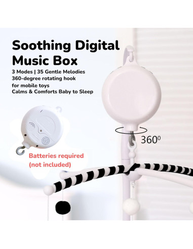 Brazo de Móvil para Cuna Vlokup 71 cm con Música y 35 Canciones
