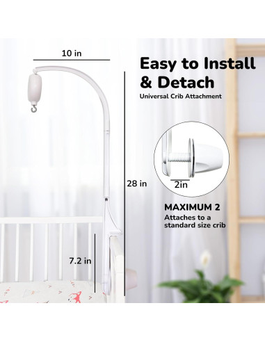 Brazo de Móvil para Cuna Vlokup 71 cm con Música y 35 Canciones