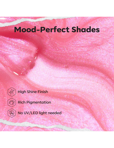 Esmalte de Uñas Rosa Brillante Modelones 15ml Secado Rápido