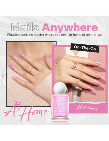 Esmalte de Uñas Rosa Brillante Modelones 15ml Secado Rápido