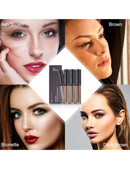 Gel de Cejas Impermeable YOLETO Marrón Ceniza 12cm con Cepillo