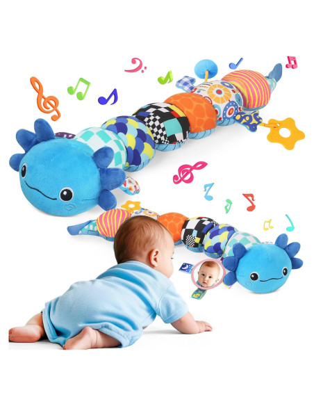 Juguete de Peluche Axolote Musical KMUYSL para Bebés 0-12 Meses
