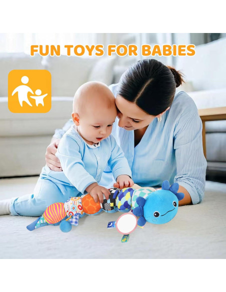 Juguete de Peluche Axolote Musical KMUYSL para Bebés 0-12 Meses