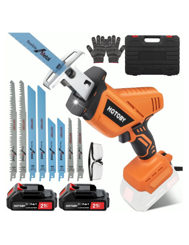 Sierra Recíproca Inalámbrica Hotoby 2 Baterías 8 Cuchillas