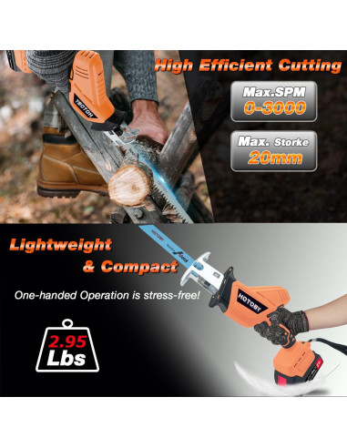 Sierra Recíproca Inalámbrica Hotoby 2 Baterías 8 Cuchillas