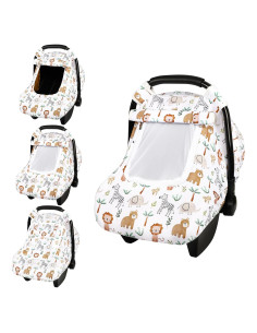 Funda para Asiento de Coche Bebé Animales - Invierno, Doble Capa