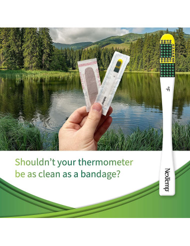 Termómetros Desechables NexTemp Ultra - Paquete de 12 - Alta Precisión
