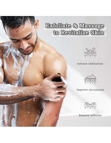 Esponja Corporal Exfoliante de Silicona FREATECH Negra 12x7cm