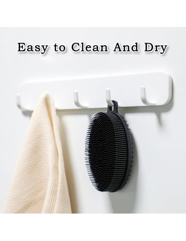 Esponja Corporal Exfoliante de Silicona FREATECH Negra 12x7cm