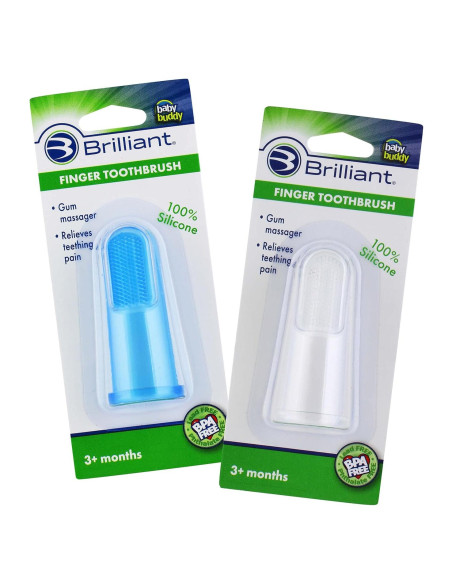 Cepillo de Dientes para Bebés Brilliant - Silicona 2 Unidades