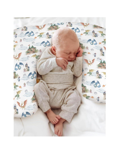 Funda de Almohada de Lactancia Dragón Boho 55.88x45.72 cm