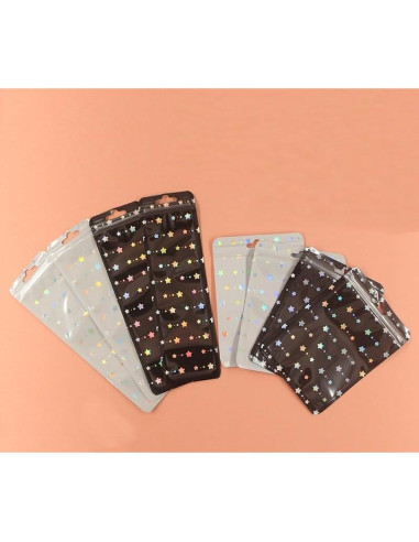 100 Bolsas Ziplock Transparentes NATX 6.4x21.8cm con Agujero