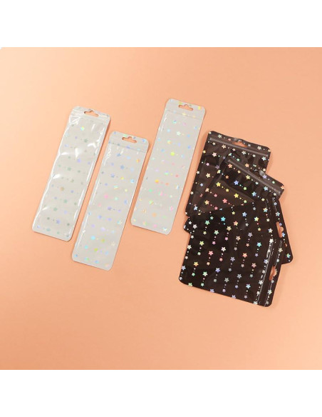 100 Bolsas Ziplock Transparentes NATX 6.4x21.8cm con Agujero