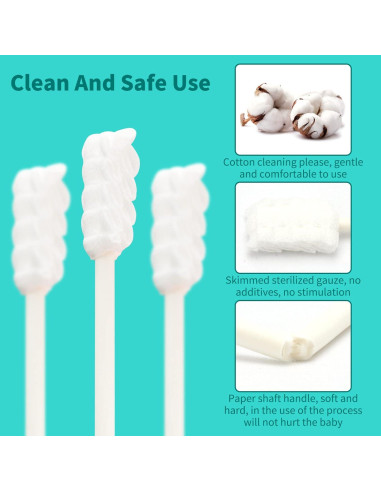 Limpiador Oral para Bebés Esonto 32 Piezas Rosa