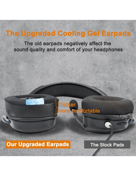 Almohadillas de Gel Refrigerante SOULWIT para Corsair Void - Negro