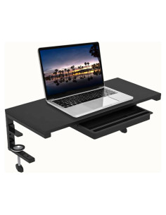 Soporte Elevador de Monitor Ergonómico ThriveHive con Cajón - Negro