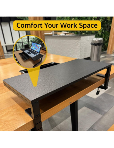 Soporte Elevador de Monitor Ergonómico ThriveHive con Cajón - Negro