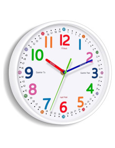 Reloj de Pared Silencioso Lantoo 20.32 cm para Niños