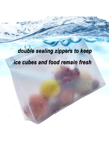 2PCS Bolsa de Almacenamiento de Hielo Reutilizable USEDGDIG 25x18.5 cm