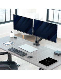Soporte de Monitor Doble VIVO STAND-V200O hasta 35" Negro 2
