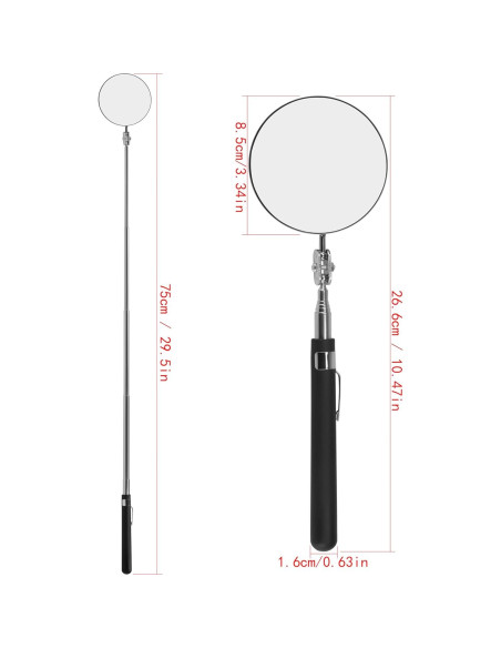 Espejo de Inspección Telescópico Enbar 68cm Rotatorio