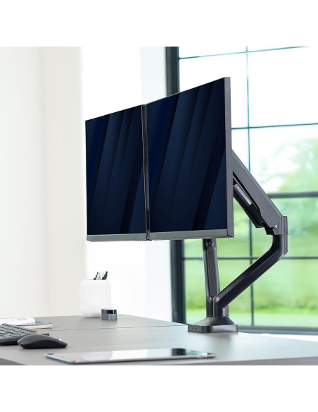 Soporte de Monitor Doble VIVO STAND-V200O hasta 35" Negro